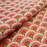 tissu coton enduit wazabi rouge