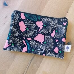 Pochettes à maquillage en coton Jacquard avec doublure étanche, confectionnées artisanalement par l'Atelier du Caillou