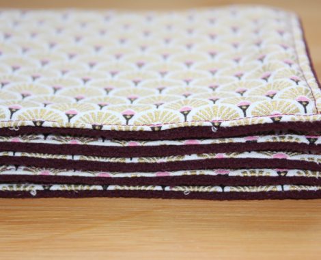 Lot de 5 maxi lingettes eventail doré 1
